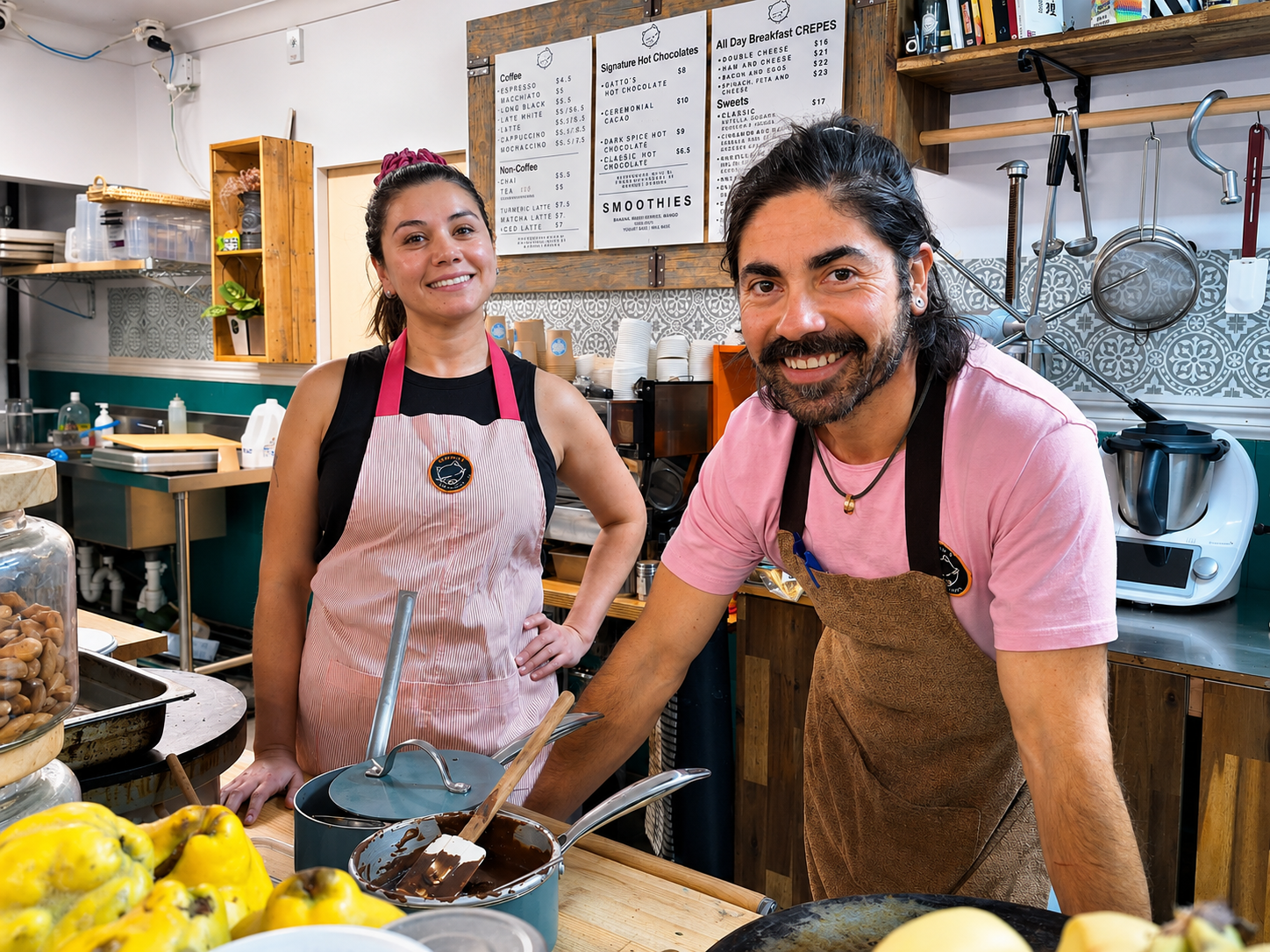 The Gatto's team behind the counter