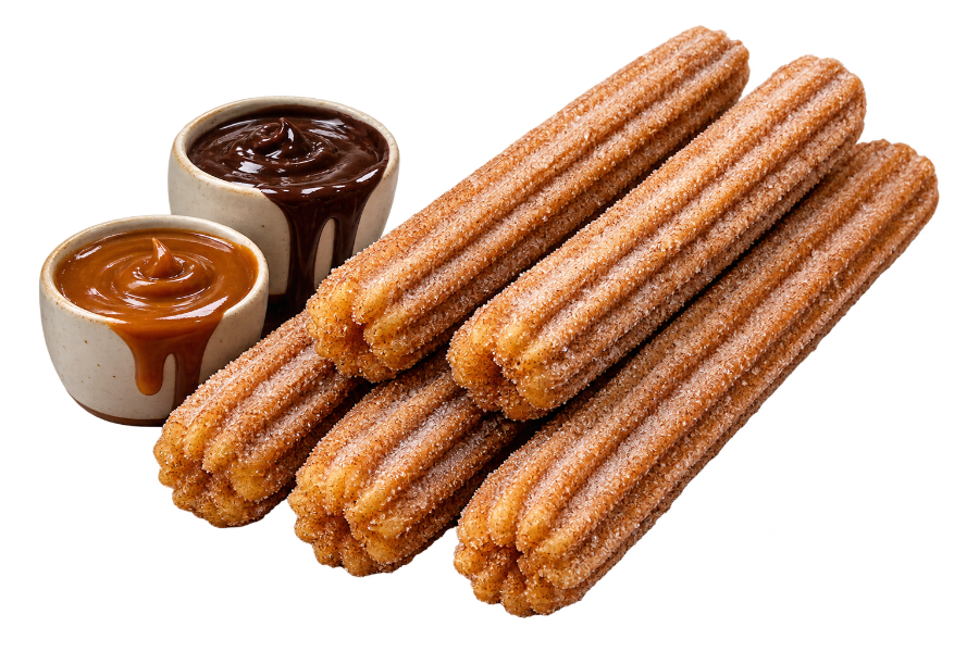 Large churros with two dips