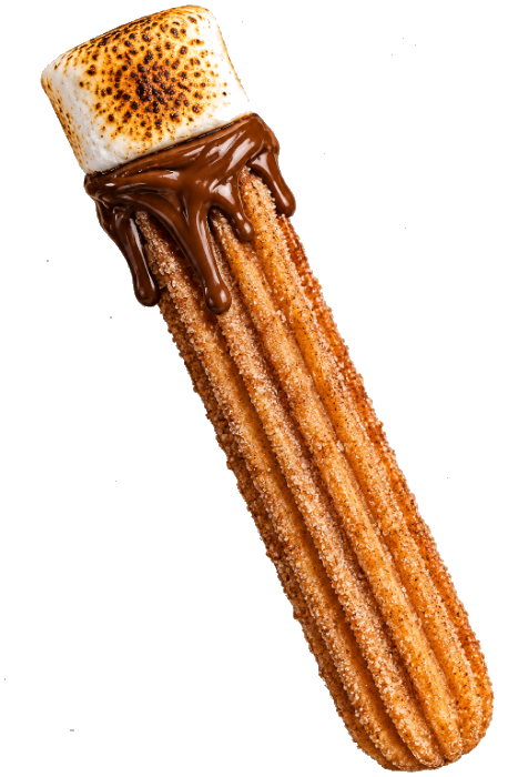 ChurroMellow churro with Nutella and toasted marshmallow