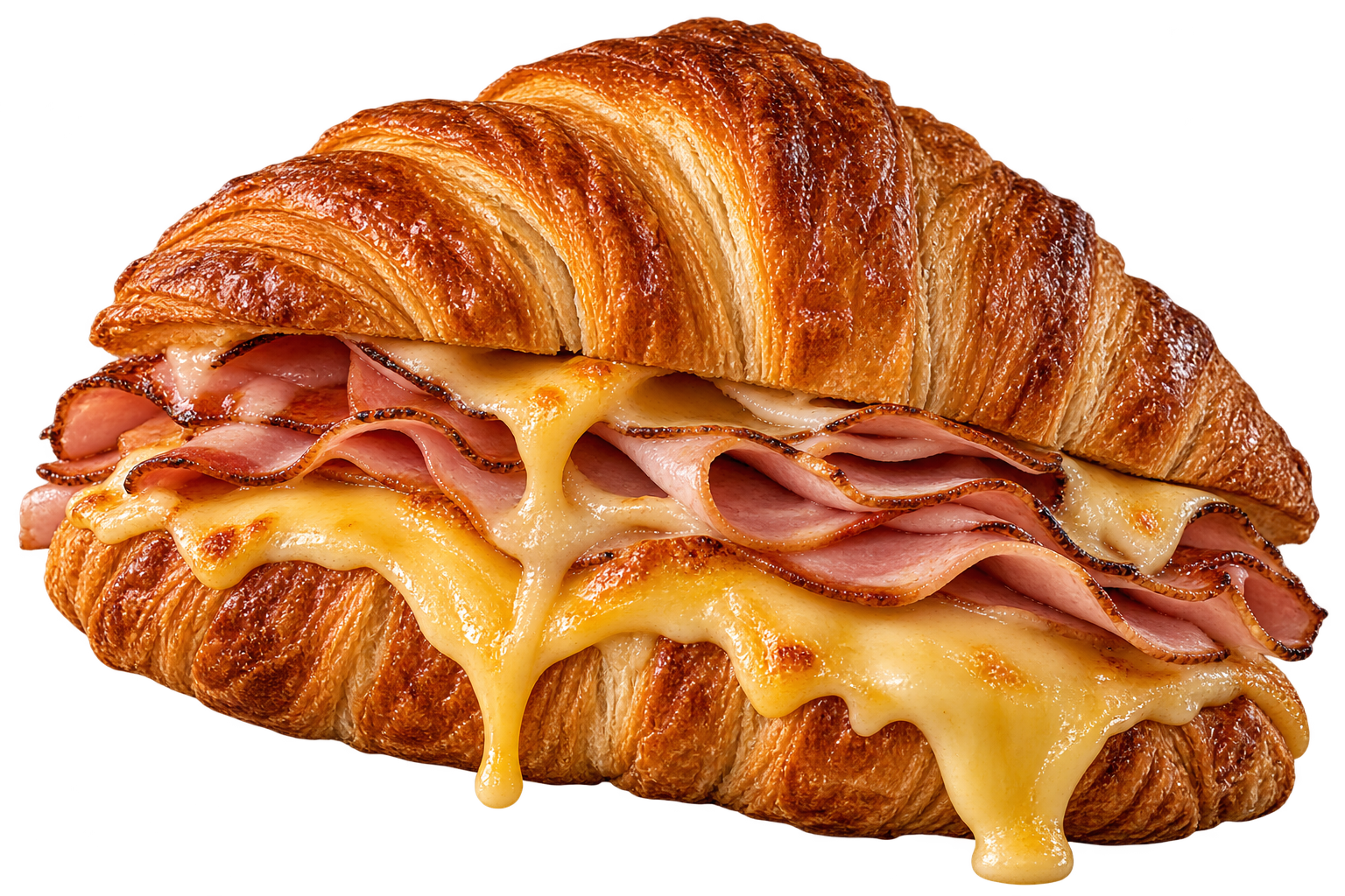 Ham and grilled cheese giant croissant