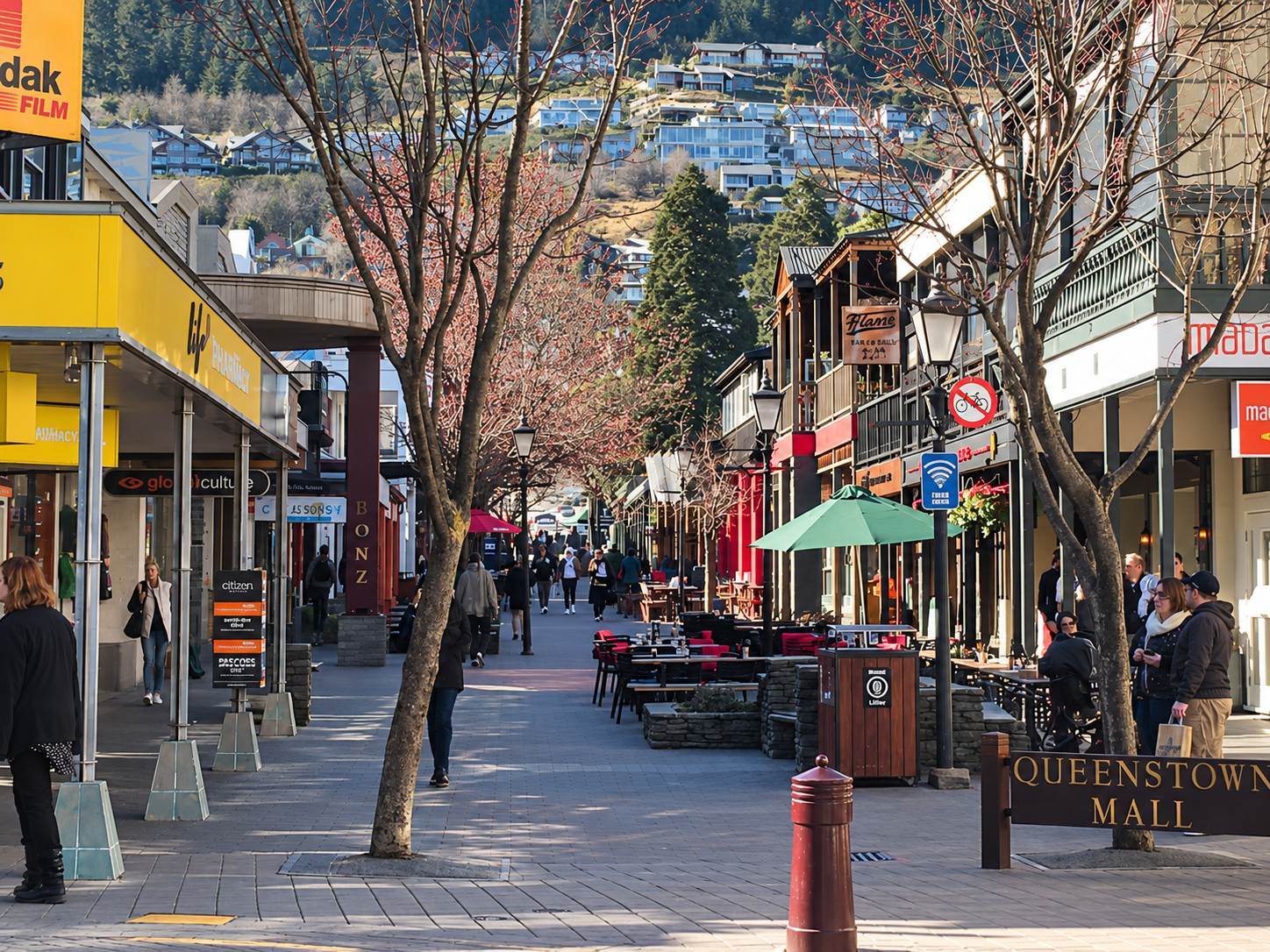 Queenstown Mall looking down the street